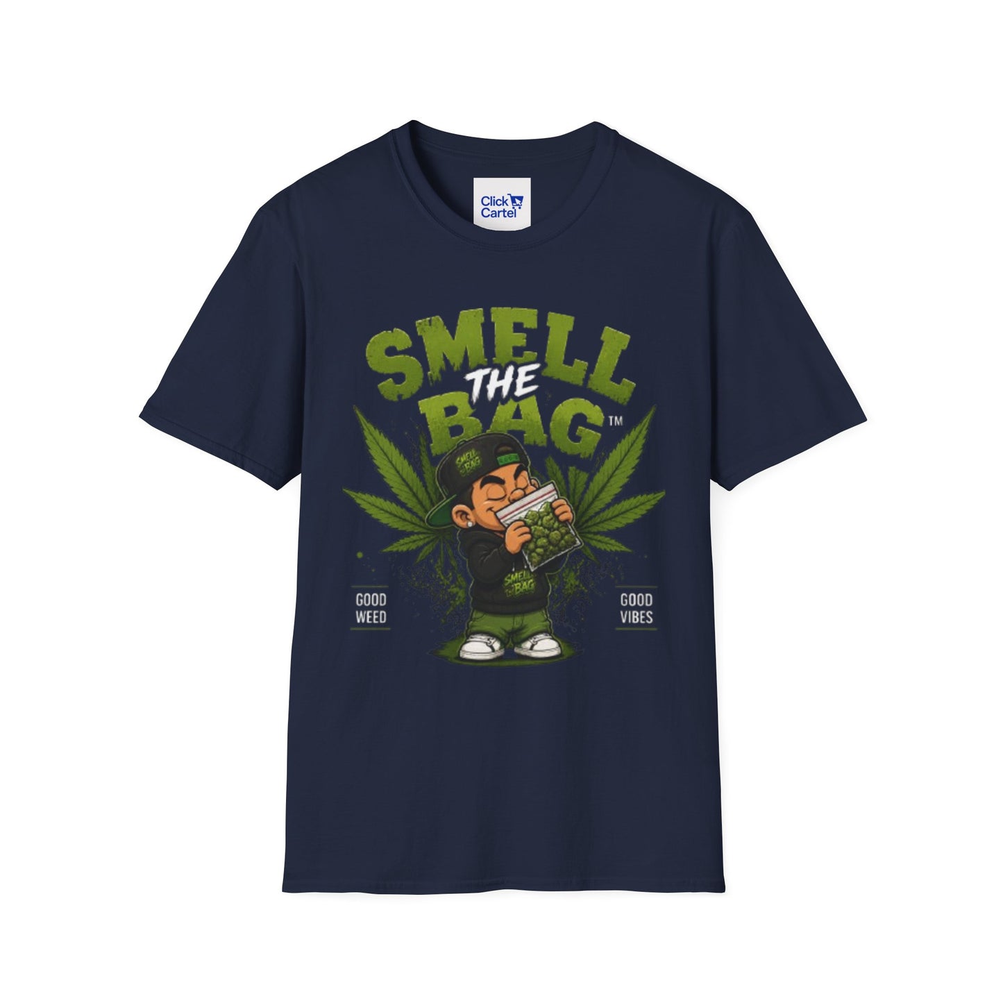 Smell The Bag T-Shirt – Funny Stoner Toon Graphic Tee