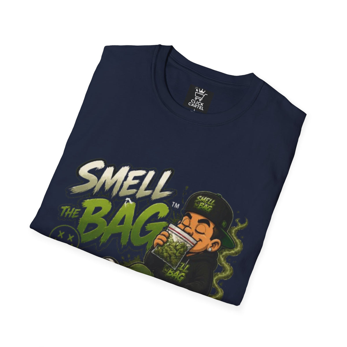 Smell The Bag T-Shirt – Funny Stoner Toon Graphic Tee