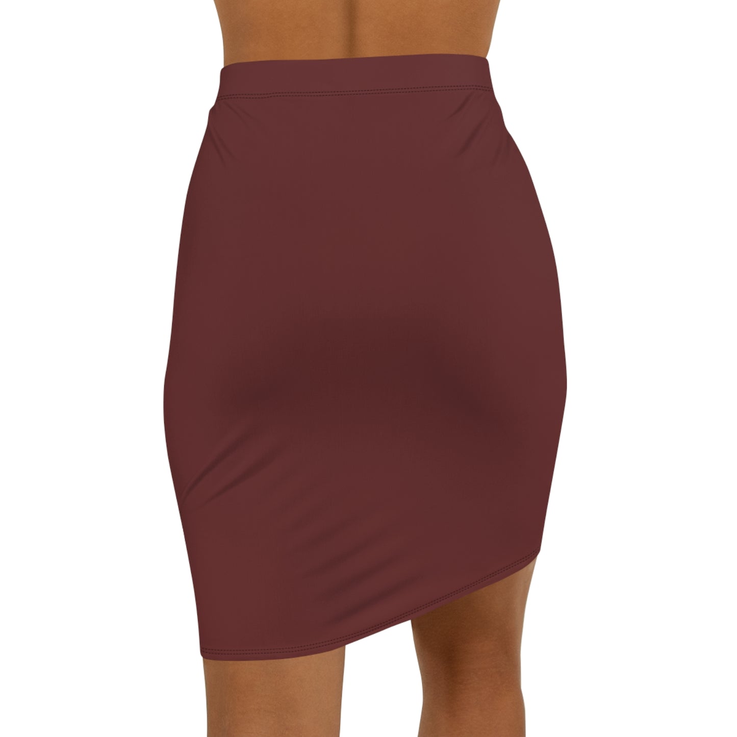 Burgundy Mid-Rise Pencil Skirt — Sleek Office & Date Night Midi