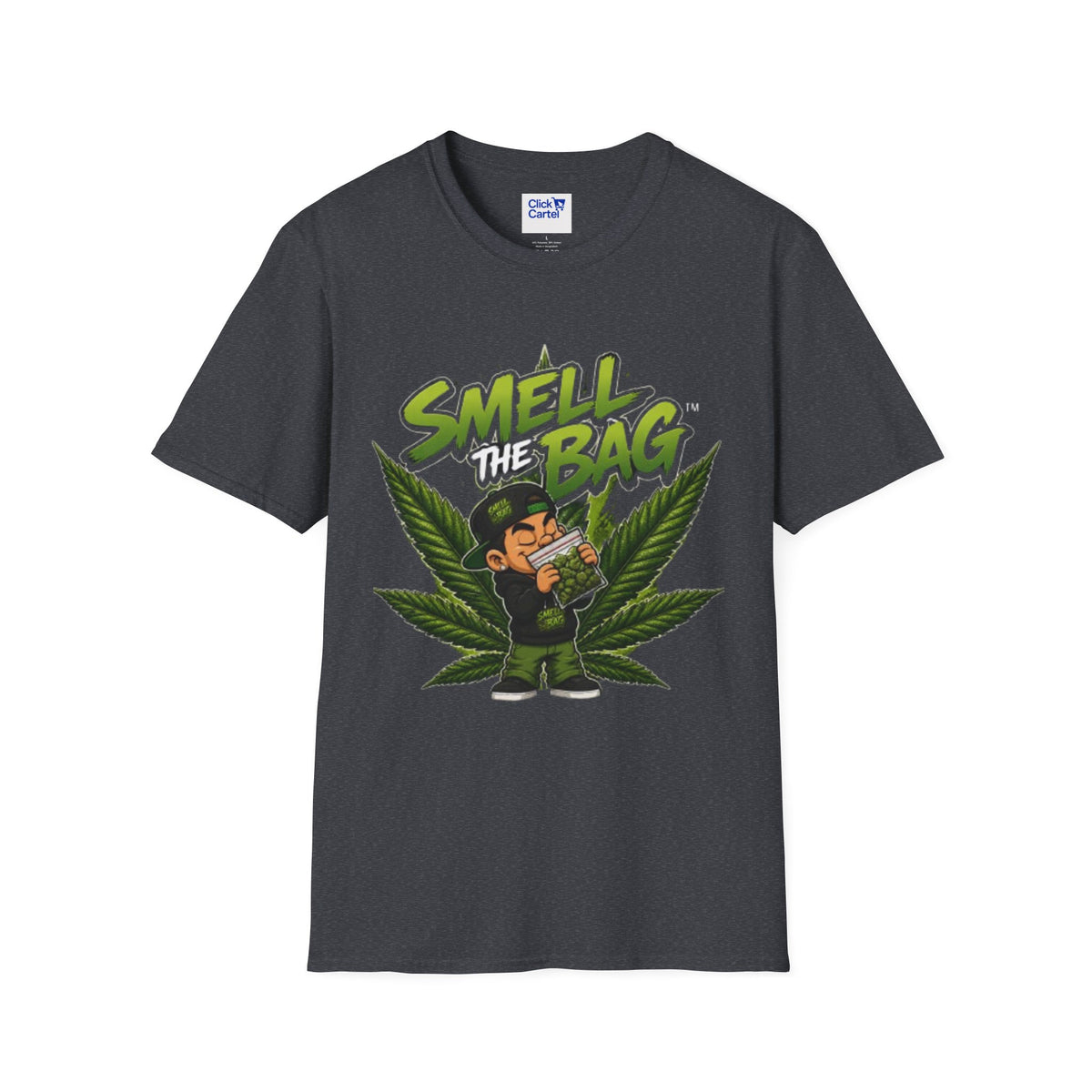 Smell the Bag | Cannabis Leaf & Stoner Toon Tee
