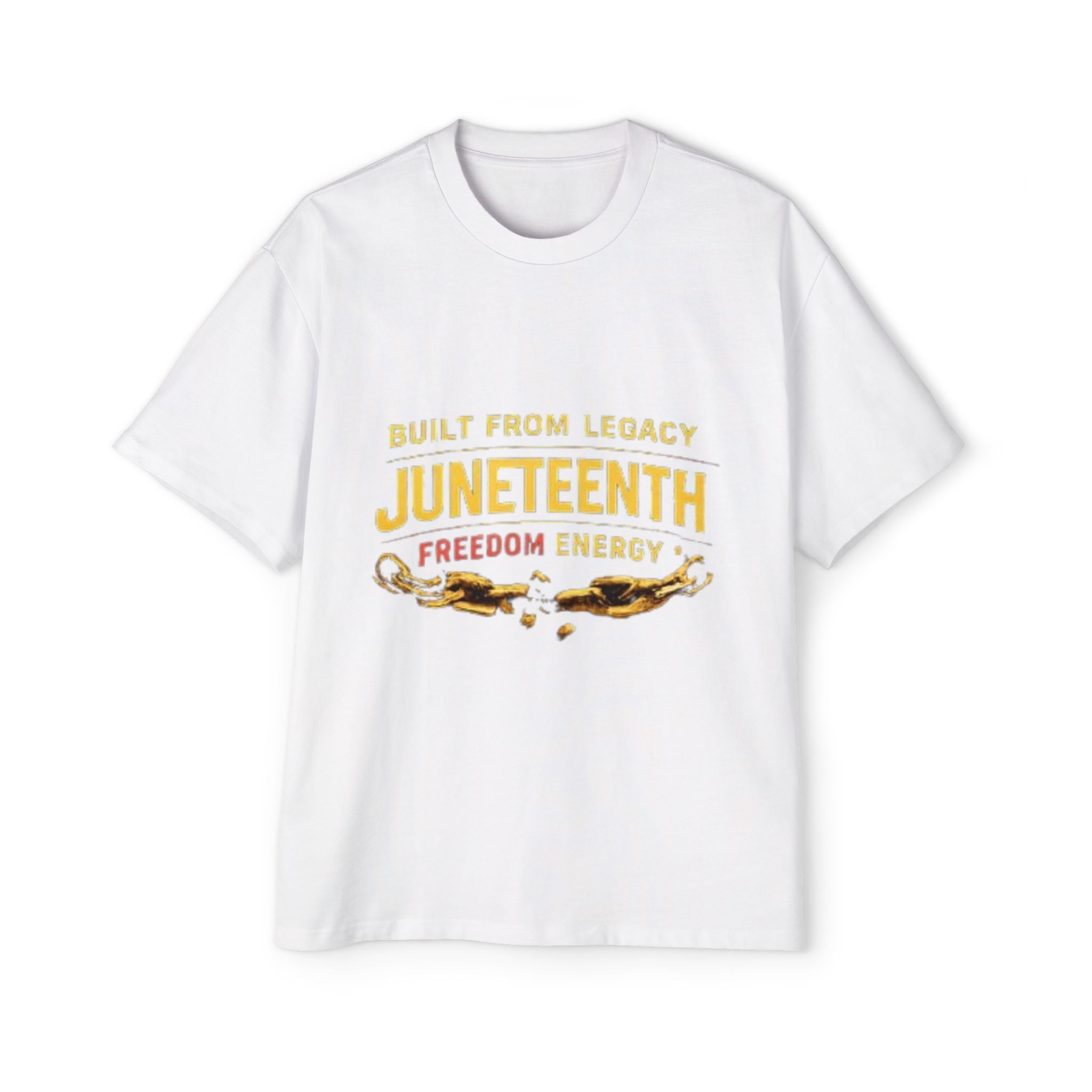 Juneteenth Freedom Energy T-Shirt — "Built From Legacy" Mens Oversized Tee