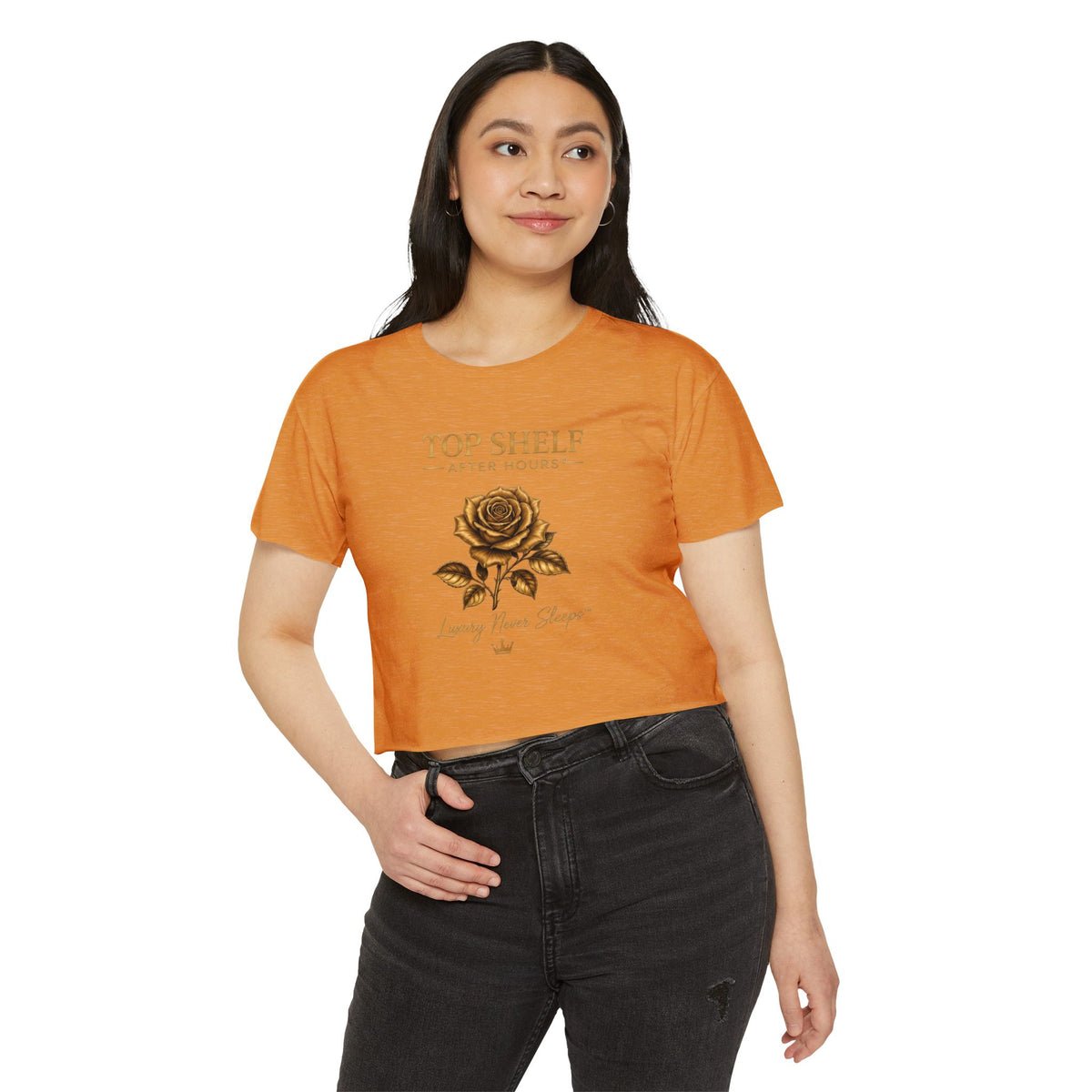 Top Shelf After Hours Rose Crop Top — Women’s Festival Graphic Tee