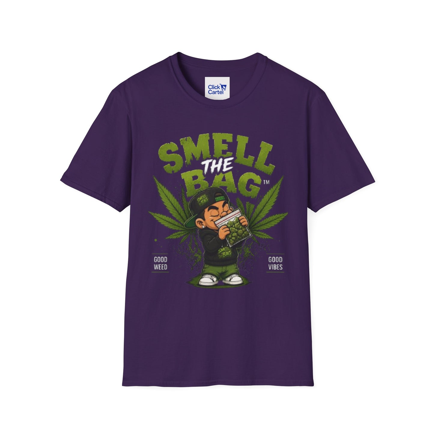 Smell The Bag T-Shirt – Funny Stoner Toon Graphic Tee