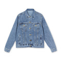 Denim Jacket — "Smell The Bag" Cartoon Money Patch Back Graphic