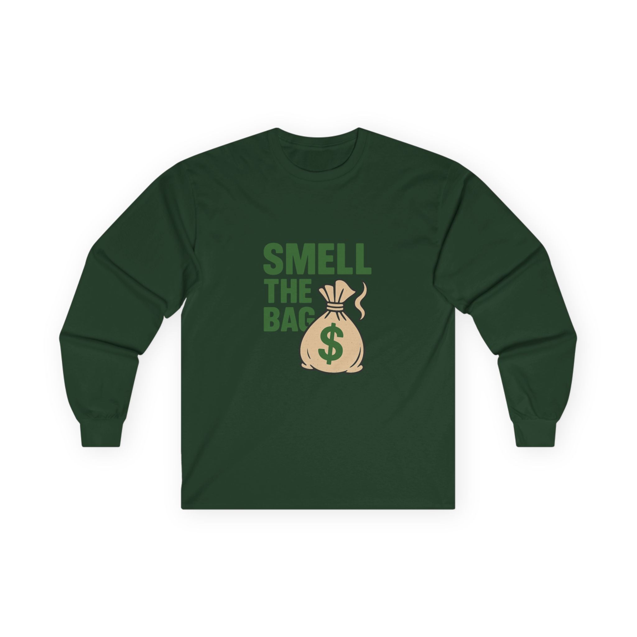 Funny Money-Themed Unisex Long Sleeve Tee - Perfect for Gifting, Birthday Celebrations, Humor, Casual Wear, Gift for Him and Her