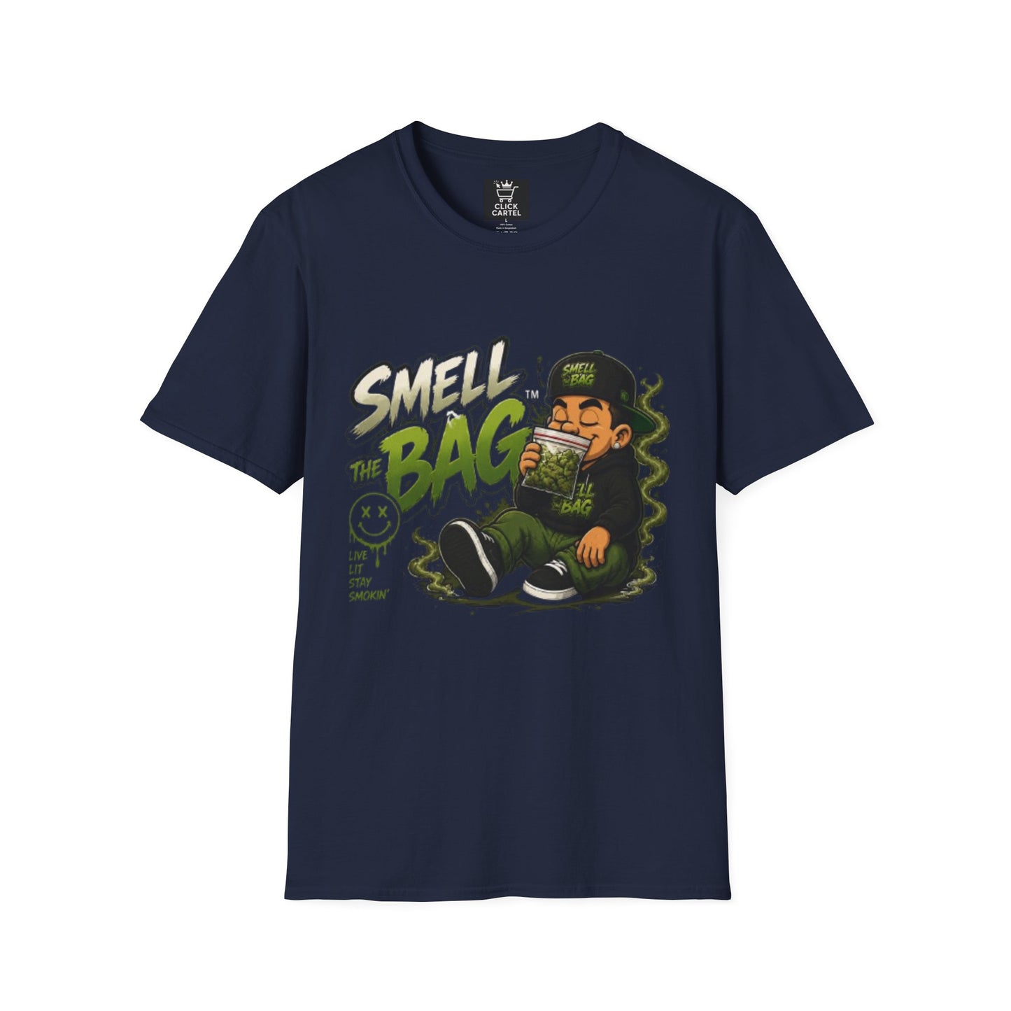Smell The Bag T-Shirt – Funny Stoner Toon Graphic Tee