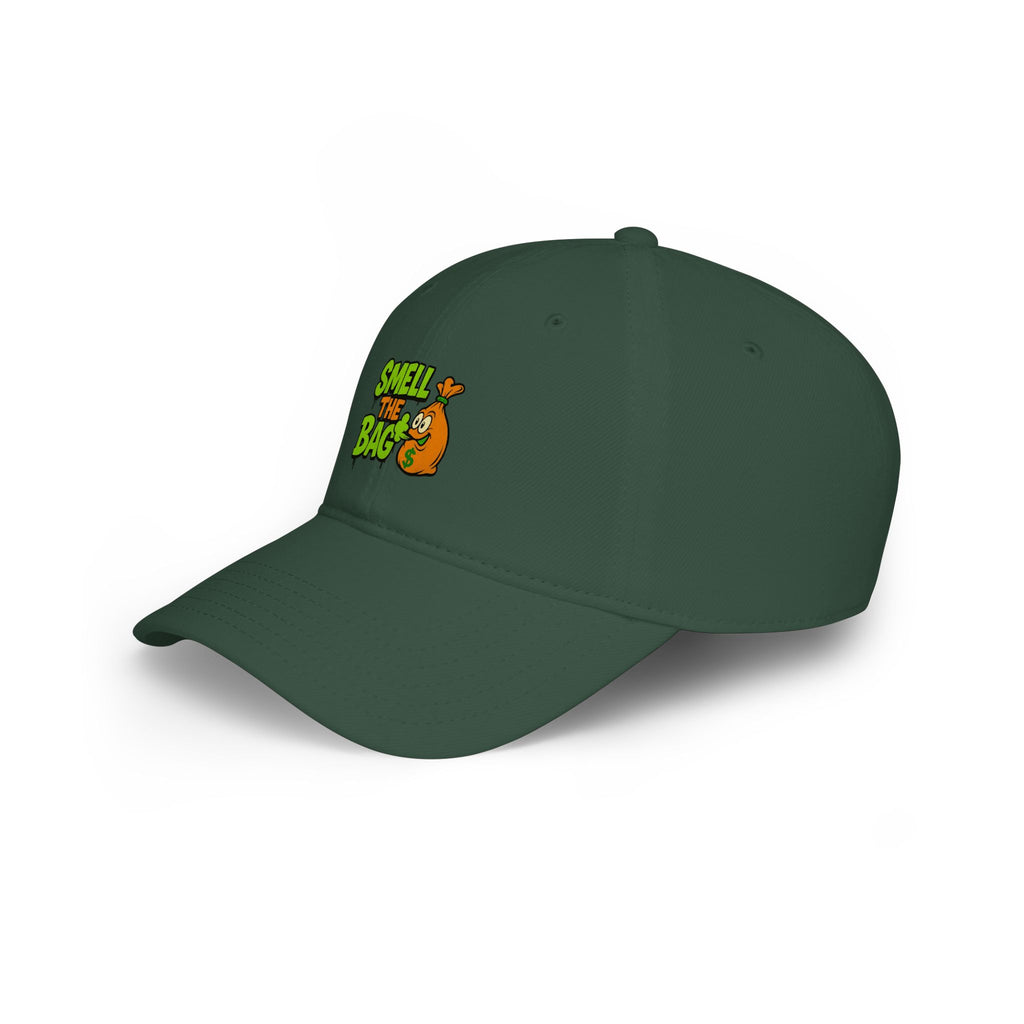 Smell The Bag Baseball Cap — Funny Retro Orange Graphic Hat