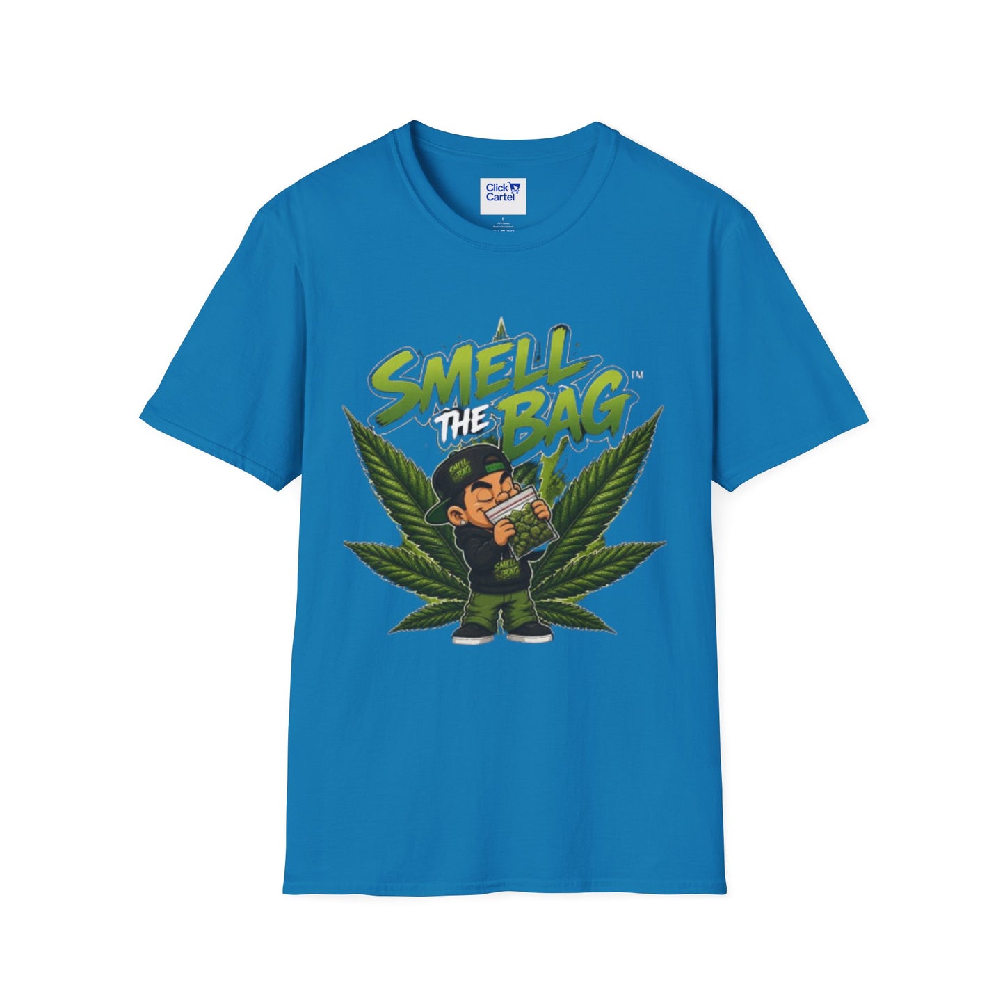 Smell the Bag | Cannabis Leaf & Stoner Toon Tee