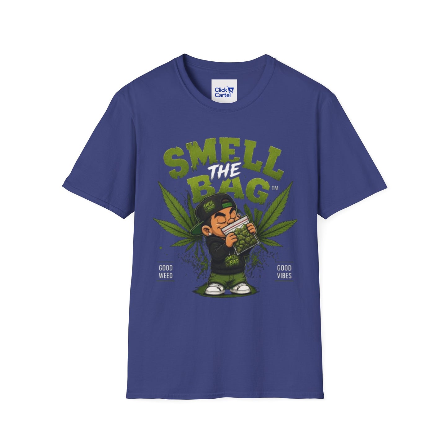 Smell The Bag T-Shirt – Funny Stoner Toon Graphic Tee