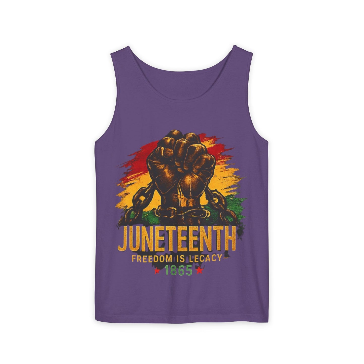 Juneteenth Freedom Fist Tank Top — Juneteenth 1865 Celebration Shirt