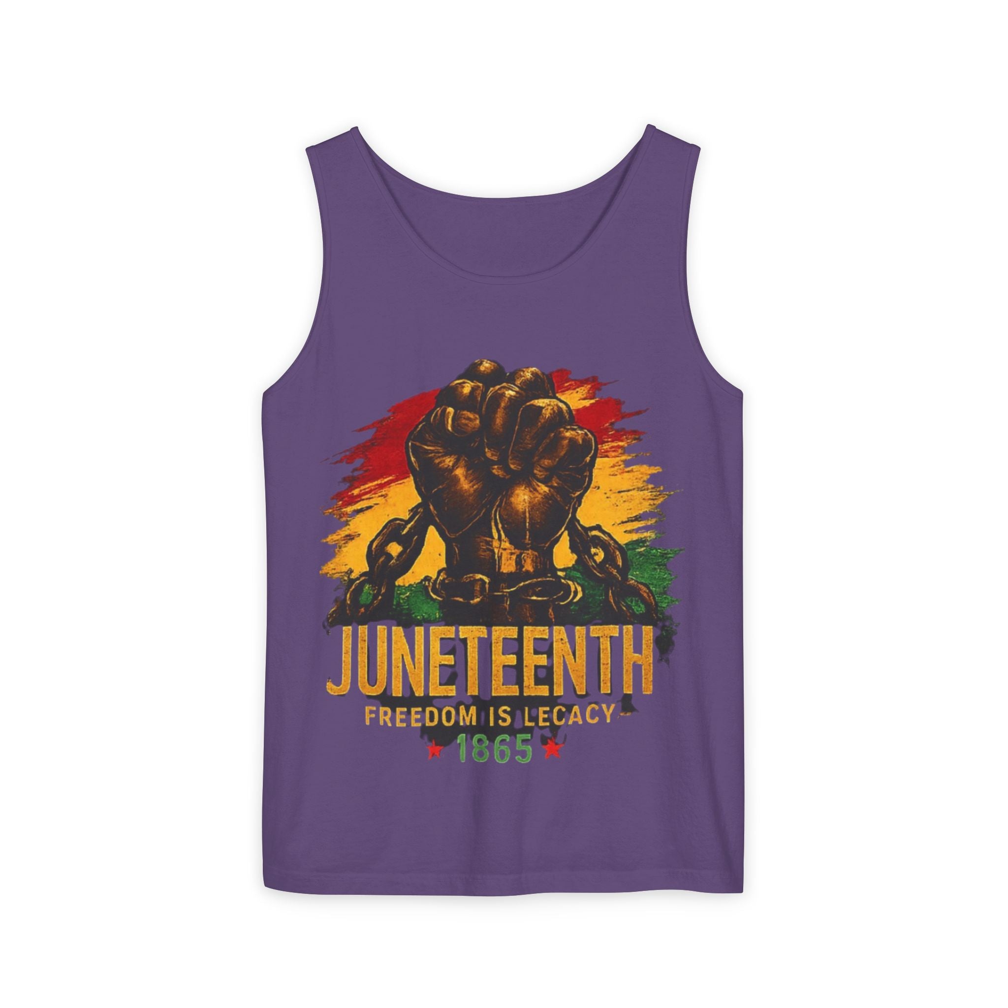 Juneteenth Freedom Fist Tank Top — Juneteenth 1865 Celebration Shirt