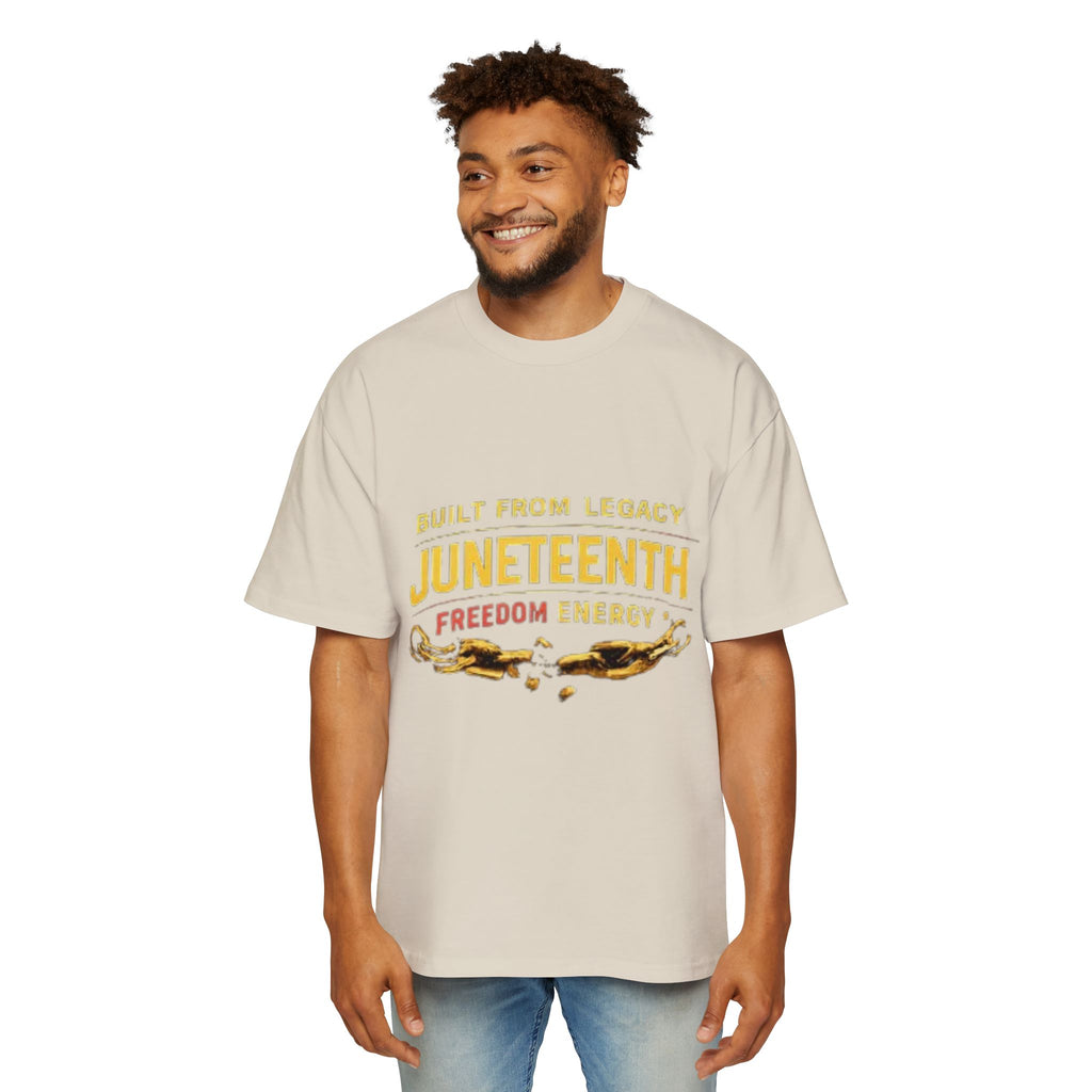 Juneteenth Freedom Energy T-Shirt — "Built From Legacy" Mens Oversized Tee