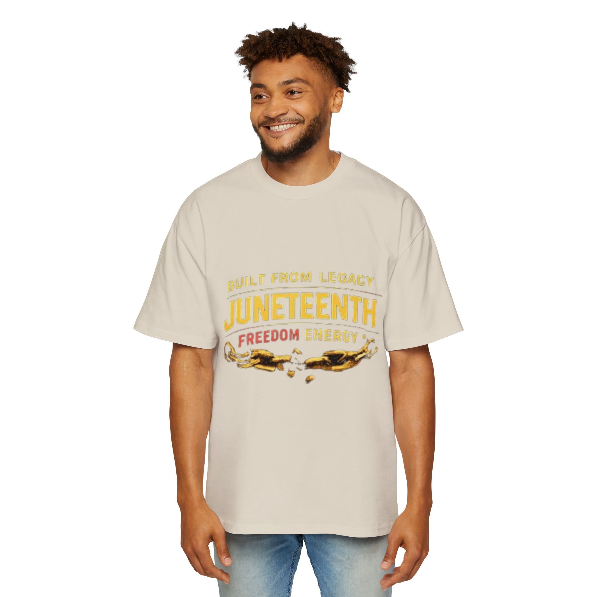 Juneteenth Freedom Energy T-Shirt — "Built From Legacy" Mens Oversized Tee
