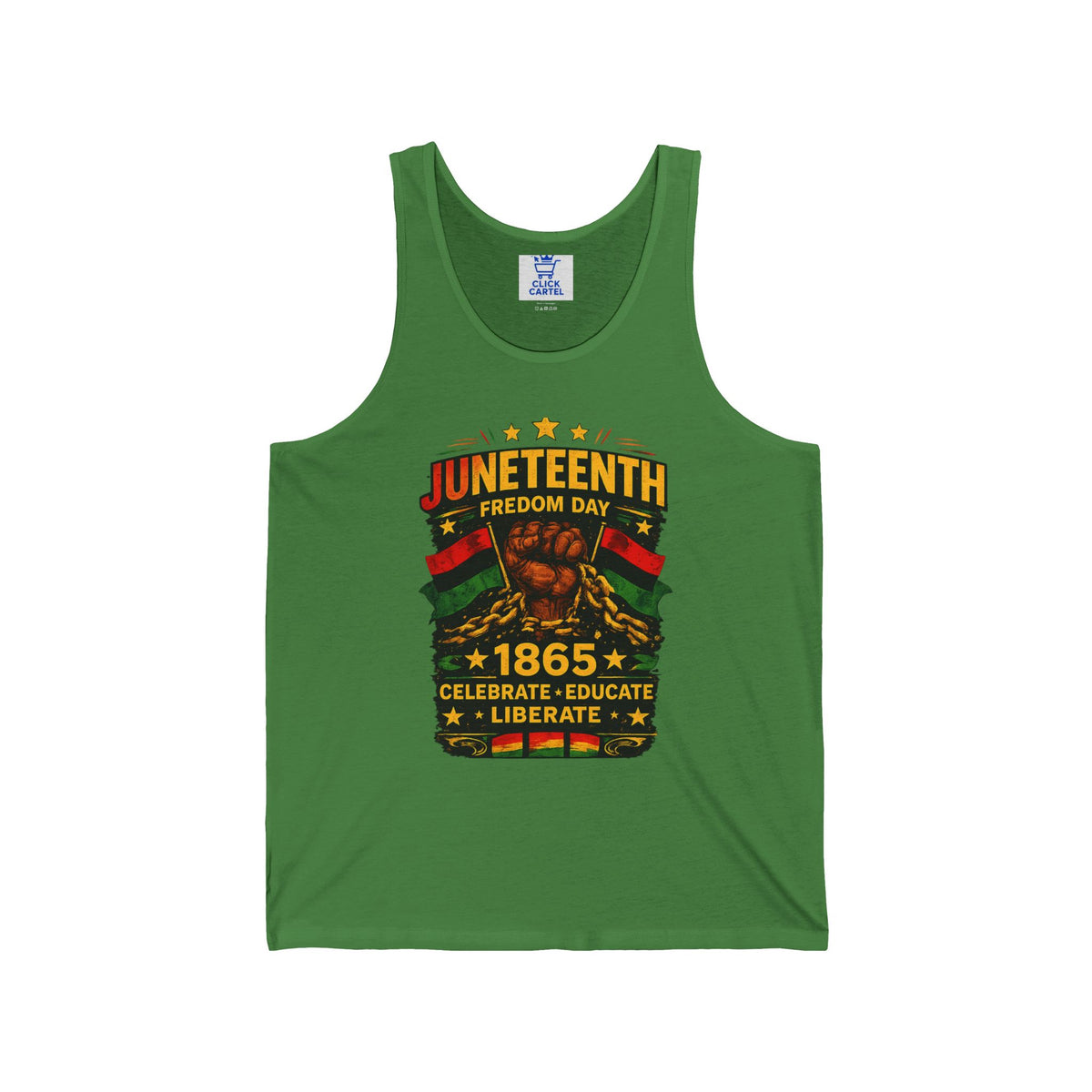 Juneteenth Freedom Day Tank Top – "Juneteenth 1865: Celebrate • Educate • Liberate"
