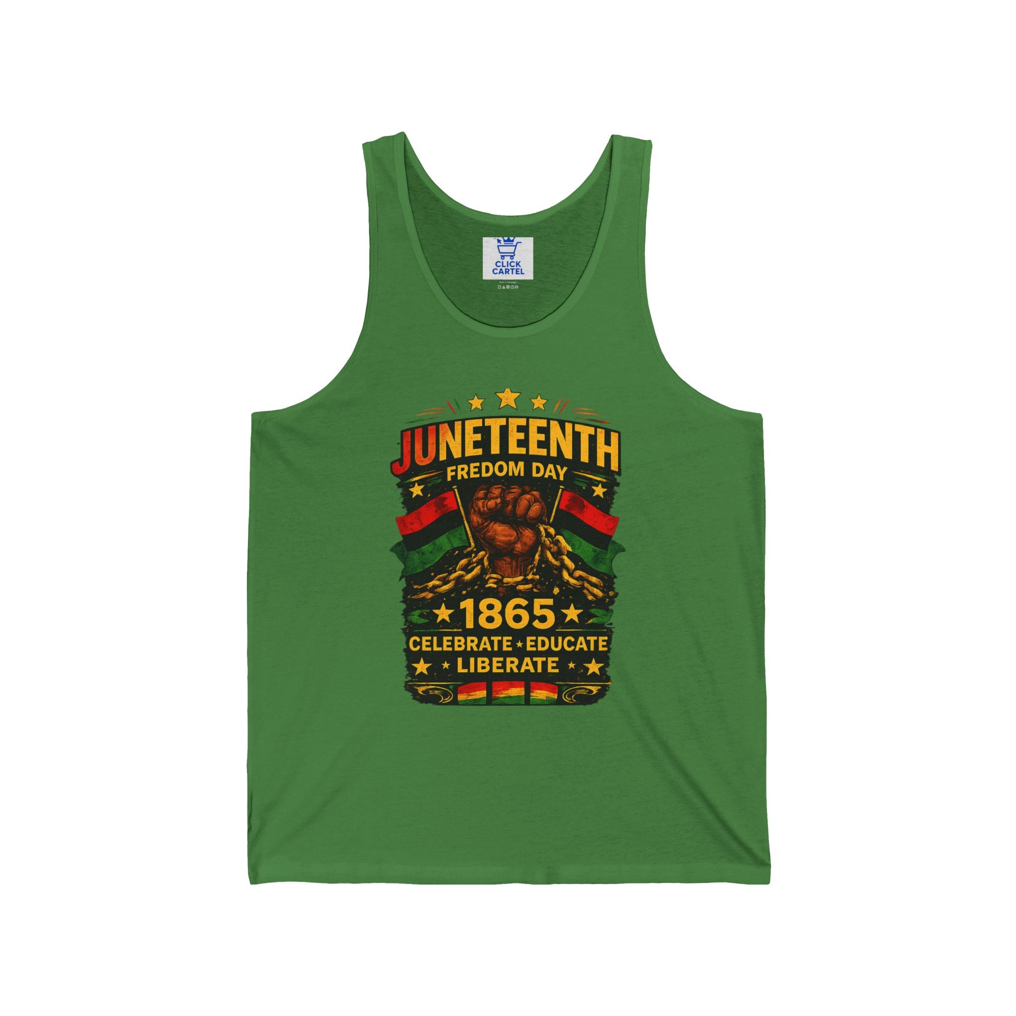 Juneteenth Freedom Day Tank Top – "Juneteenth 1865: Celebrate • Educate • Liberate"