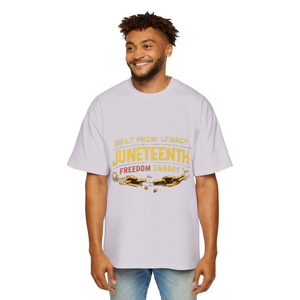 Juneteenth Freedom Energy T-Shirt — "Built From Legacy" Mens Oversized Tee