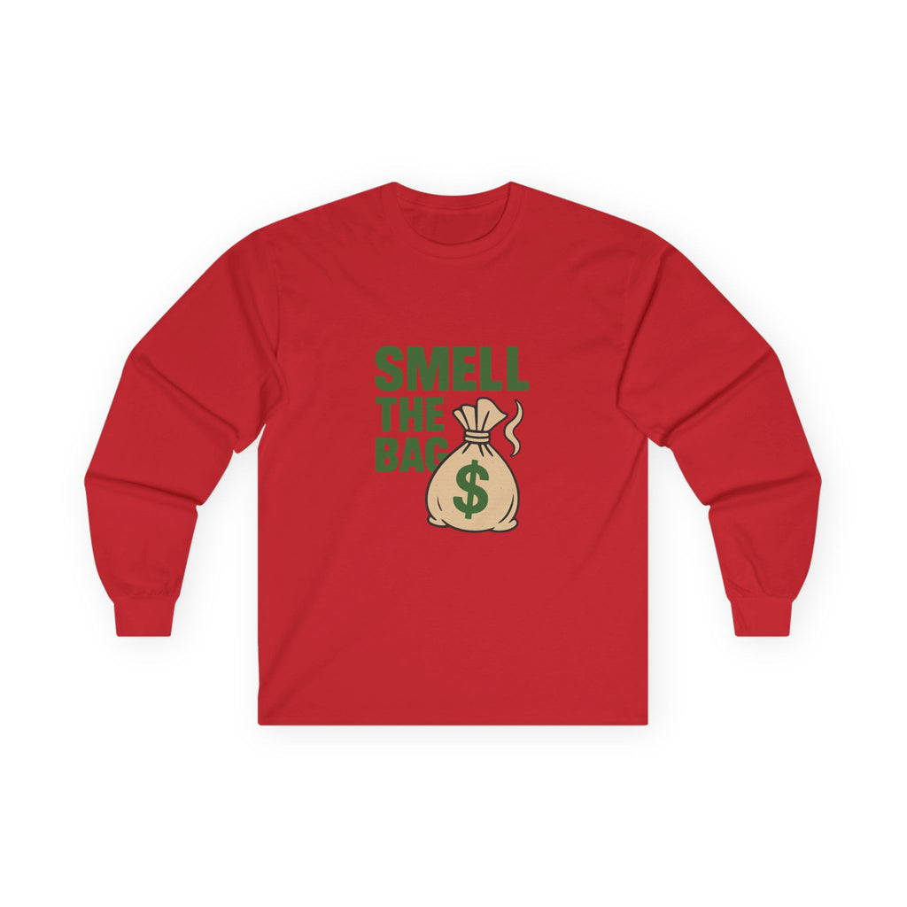 Funny Money-Themed Unisex Long Sleeve Tee - Perfect for Gifting, Birthday Celebrations, Humor, Casual Wear, Gift for Him and Her