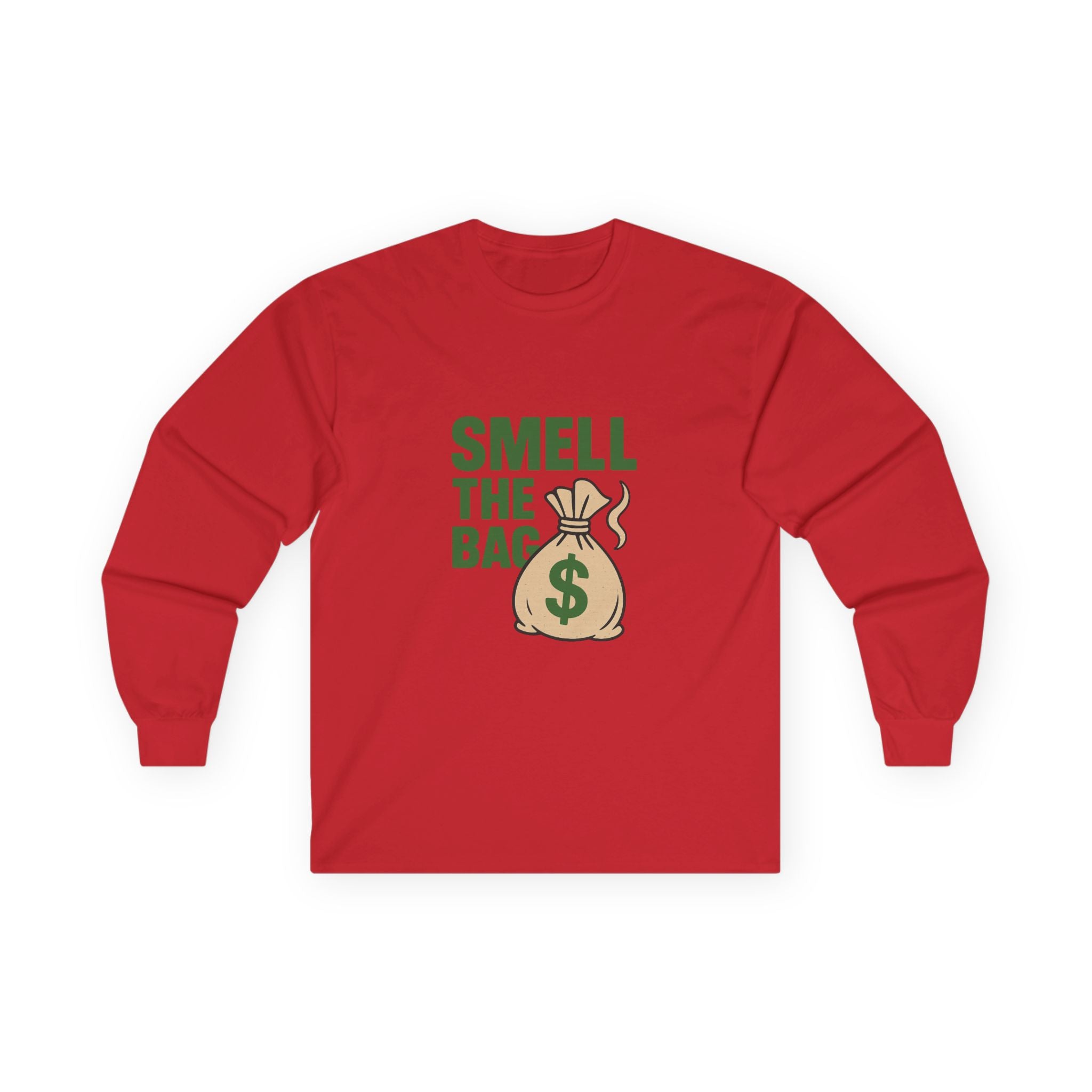 Funny Money-Themed Unisex Long Sleeve Tee - Perfect for Gifting, Birthday Celebrations, Humor, Casual Wear, Gift for Him and Her