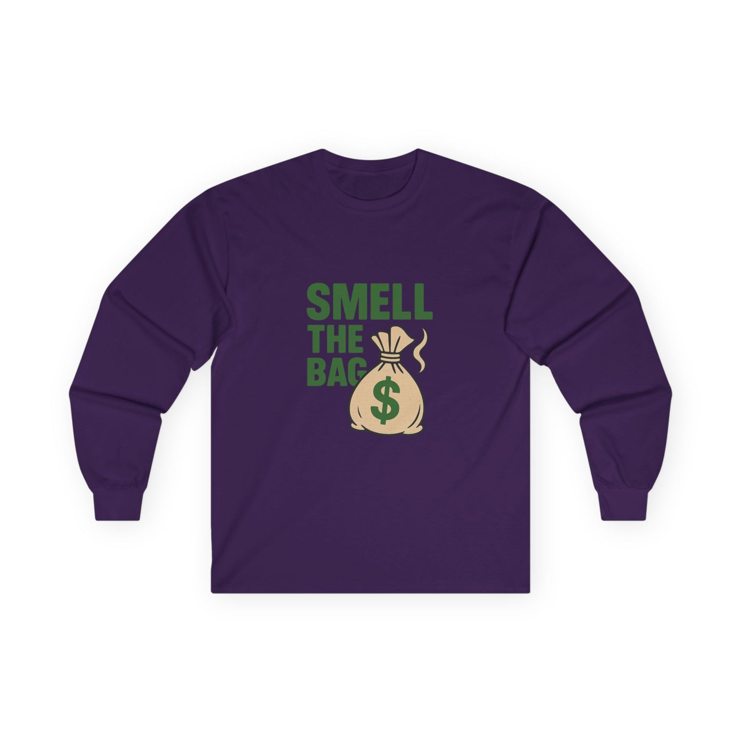 Funny Money-Themed Unisex Long Sleeve Tee - Perfect for Gifting, Birthday Celebrations, Humor, Casual Wear, Gift for Him and Her