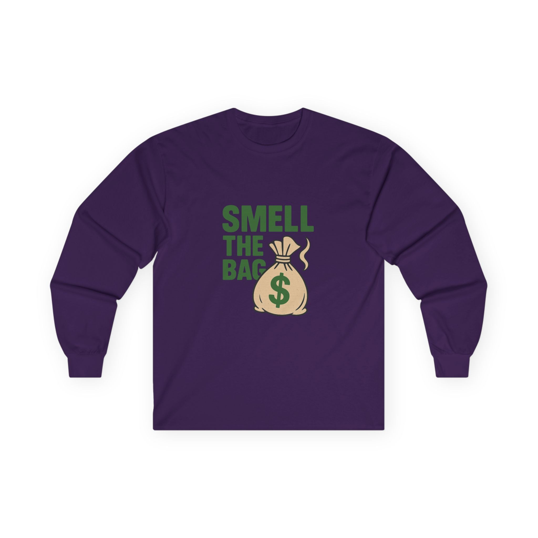 Funny Money-Themed Unisex Long Sleeve Tee - Perfect for Gifting, Birthday Celebrations, Humor, Casual Wear, Gift for Him and Her
