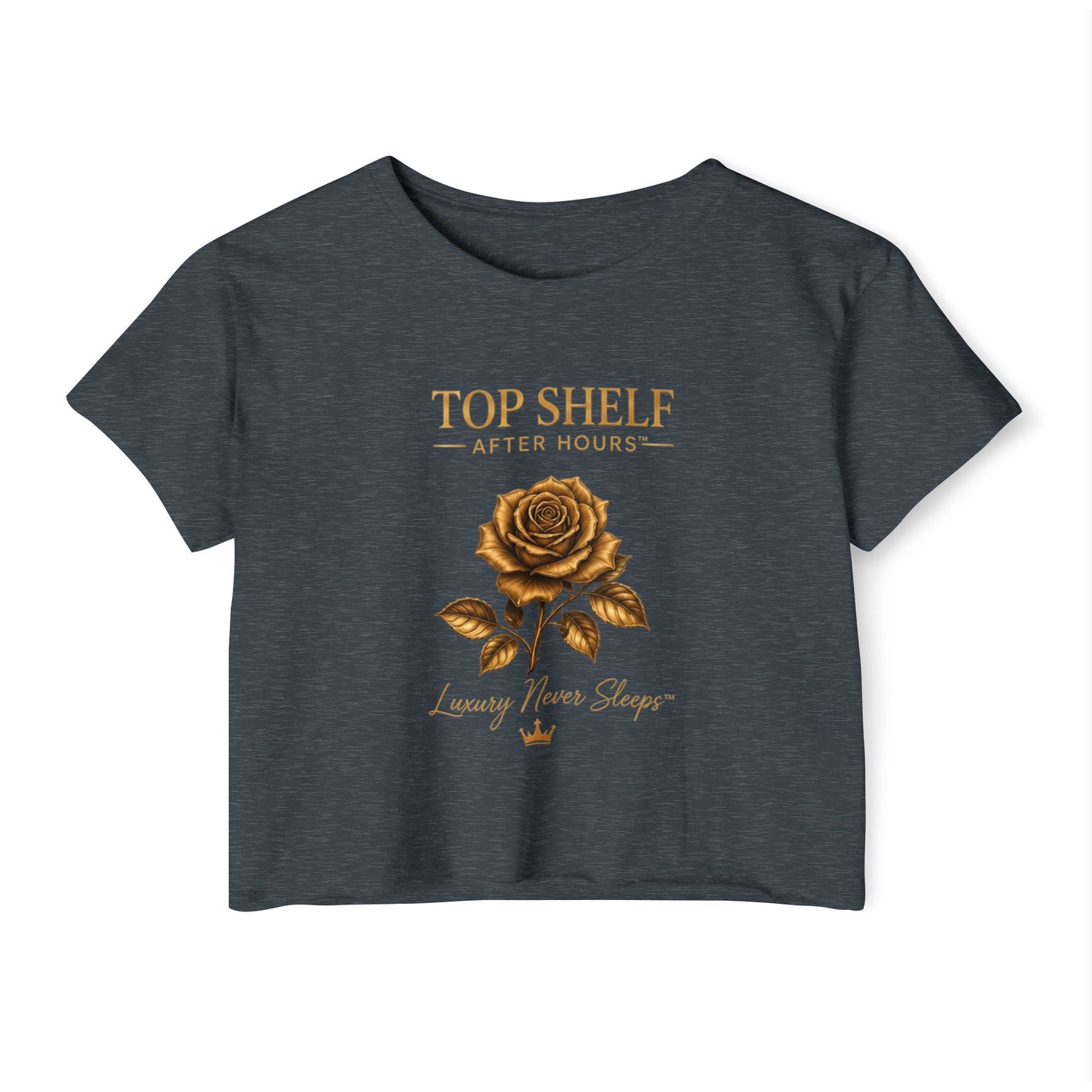 Top Shelf After Hours Rose Crop Top — Women’s Festival Graphic Tee