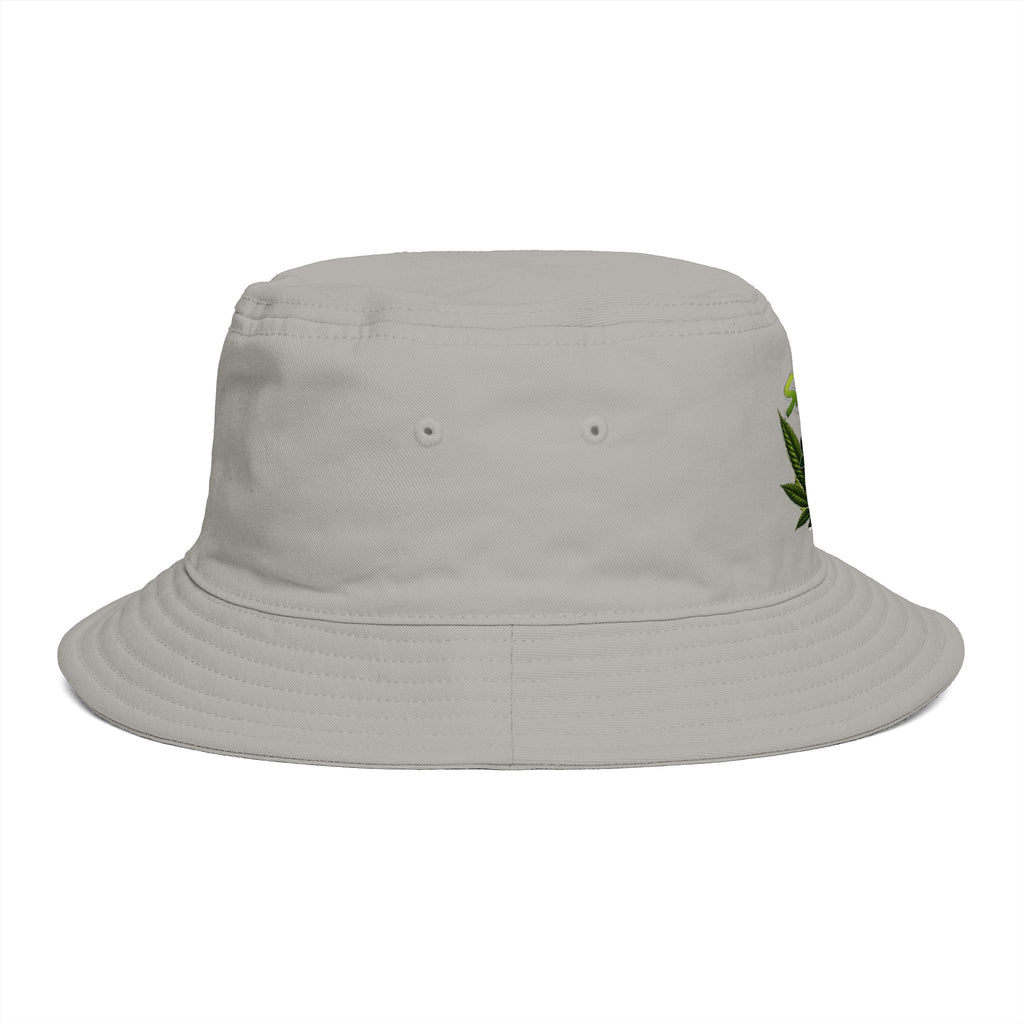 Smell the Bag Bucket Hat — Retro Cannabis Leaf Graphic Hat