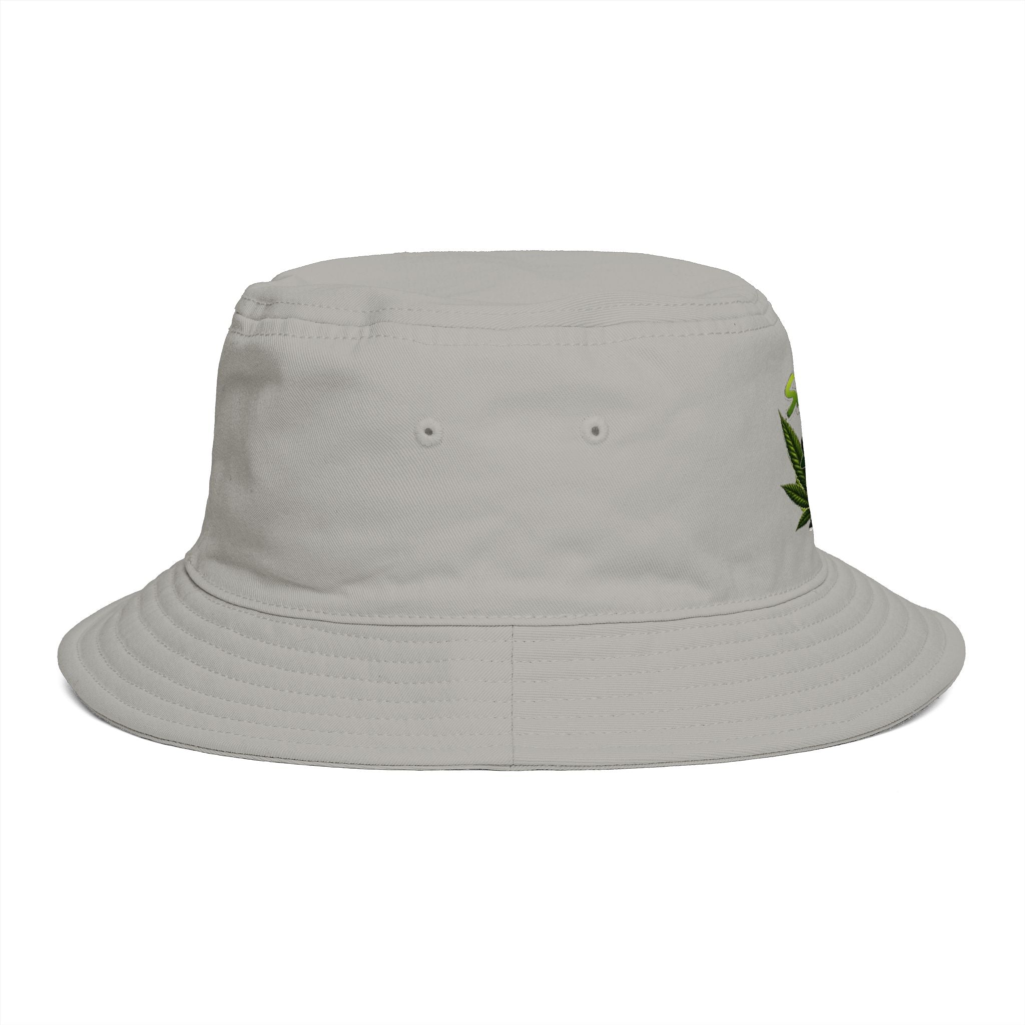Smell the Bag Bucket Hat — Retro Cannabis Leaf Graphic Hat
