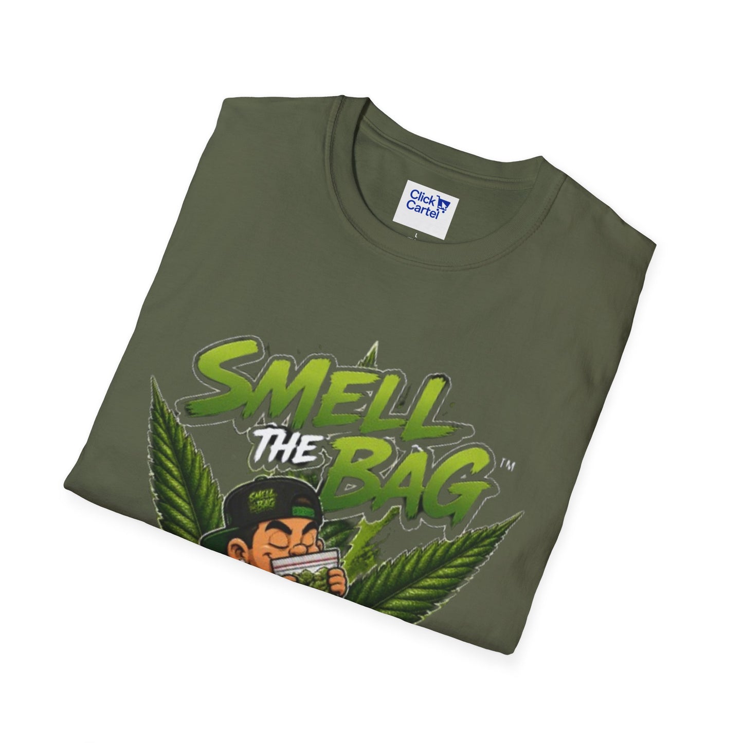 Smell the Bag | Cannabis Leaf & Stoner Toon Tee