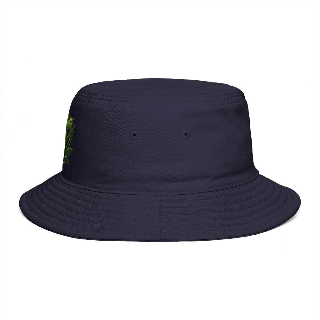 Smell the Bag Bucket Hat — Retro Cannabis Leaf Graphic Hat