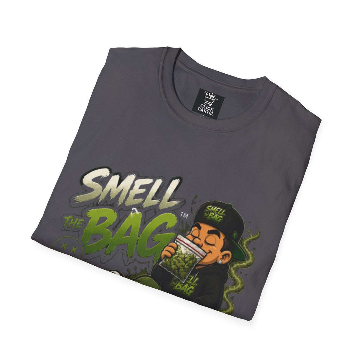 Smell The Bag T-Shirt – Funny Stoner Toon Graphic Tee