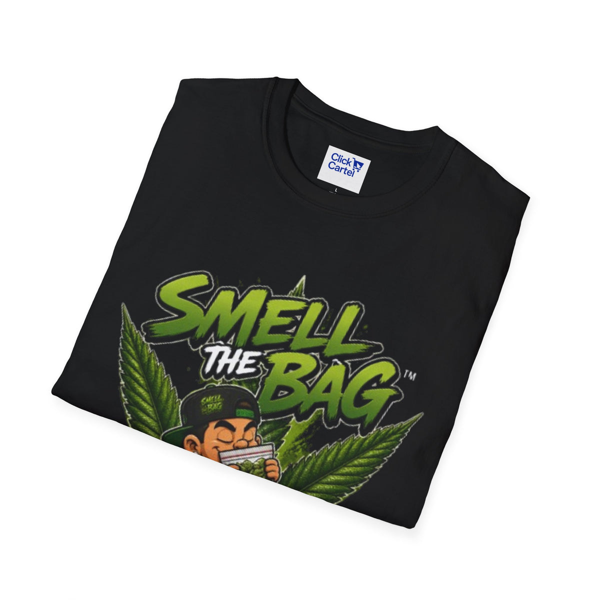 Smell the Bag | Cannabis Leaf & Stoner Toon Tee