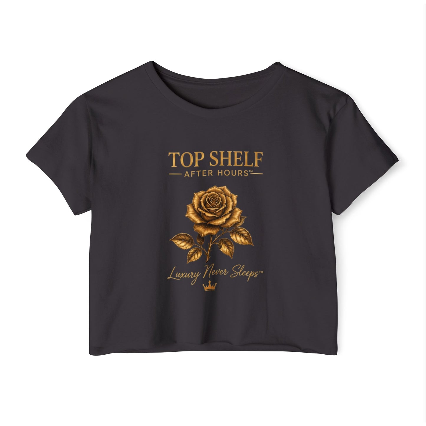 Top Shelf After Hours Rose Crop Top — Women’s Festival Graphic Tee