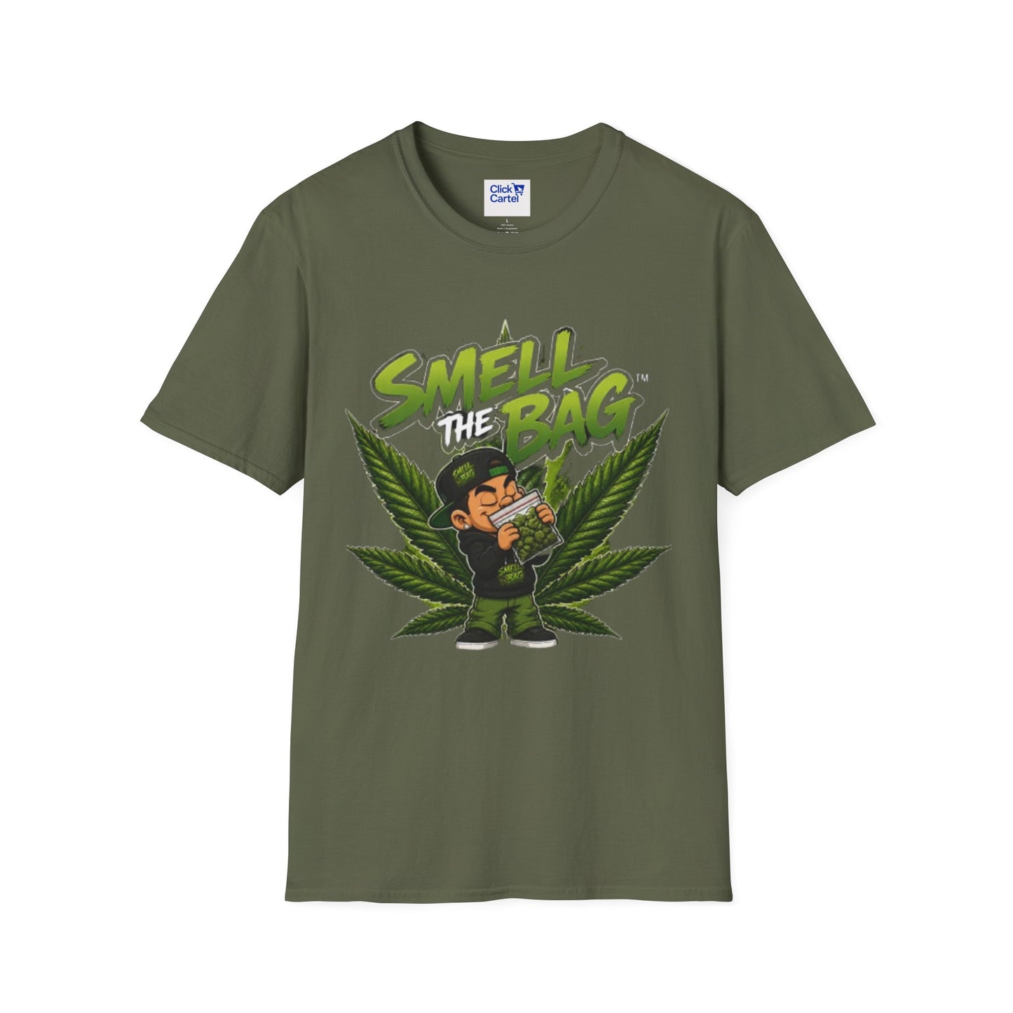 Smell the Bag | Cannabis Leaf & Stoner Toon Tee