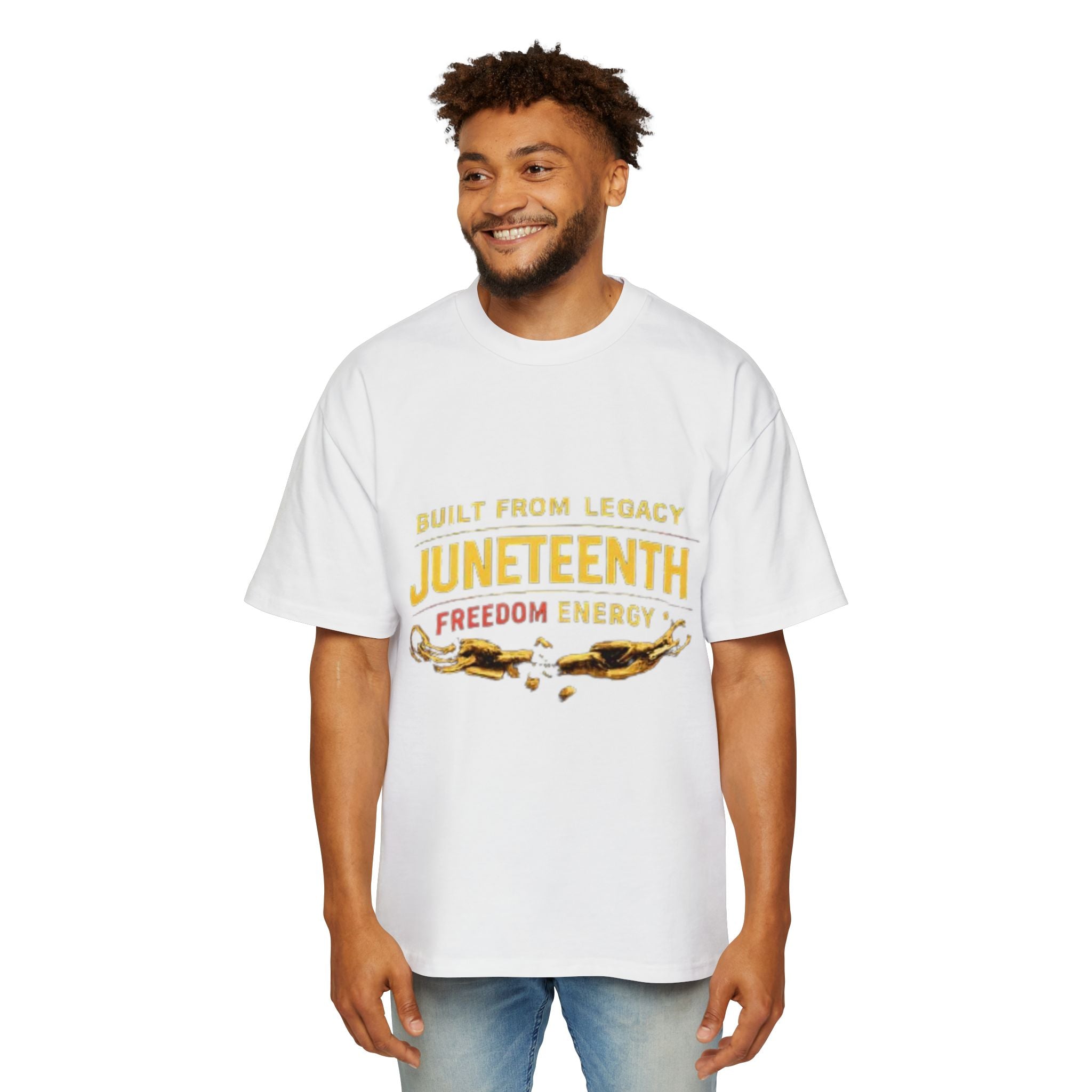 Juneteenth Freedom Energy T-Shirt — "Built From Legacy" Mens Oversized Tee