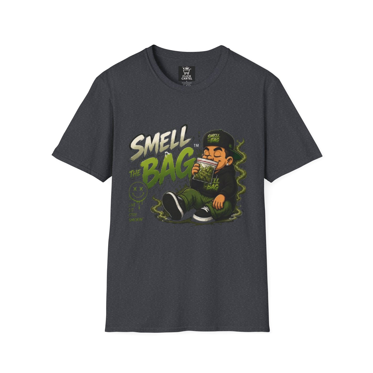 Smell The Bag T-Shirt – Funny Stoner Toon Graphic Tee
