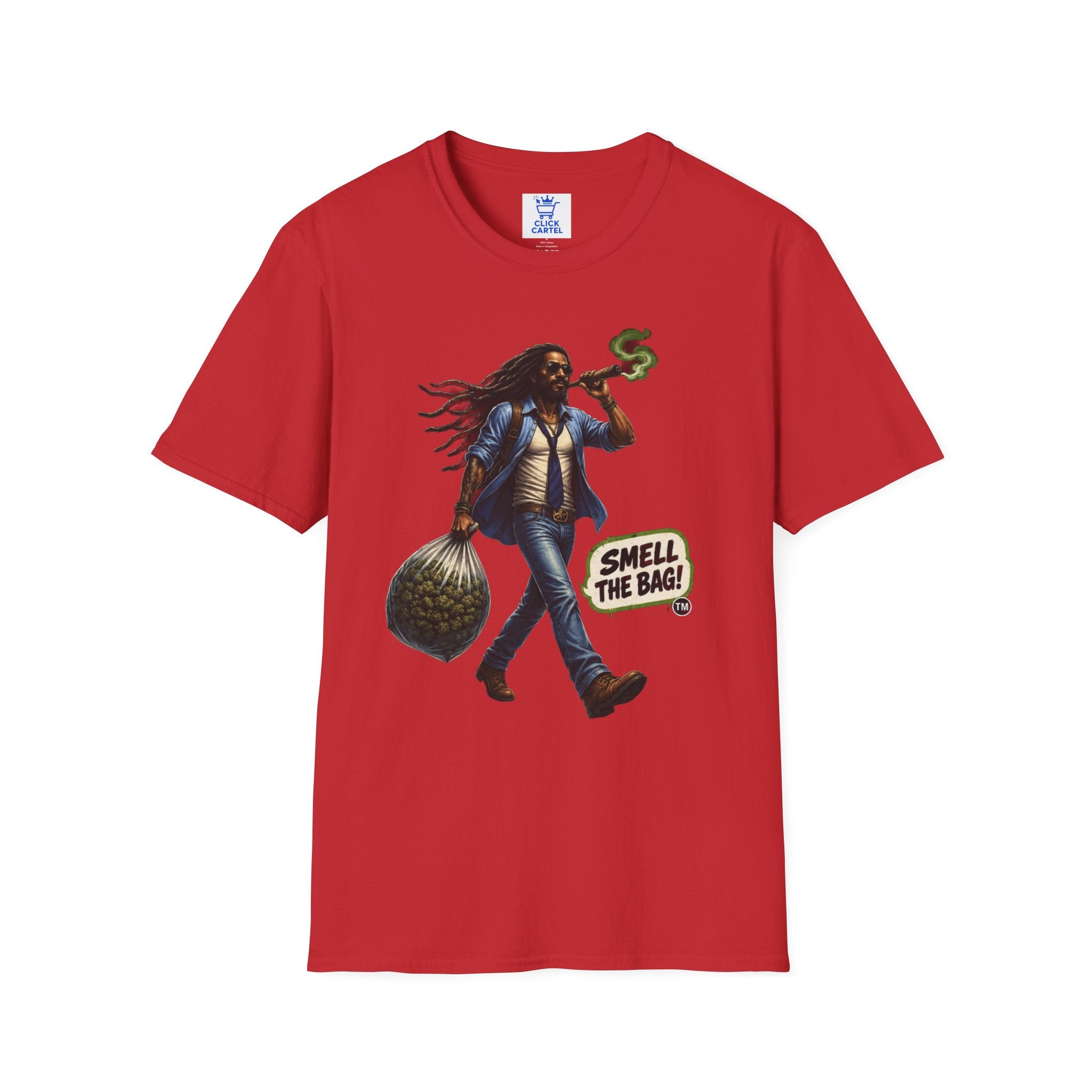 Smell the Bag Tee - Unisex Softstyle T-Shirt for Music Lovers, Festival Attire, Vintage Vibes, Casual Wear, Gift for Friends