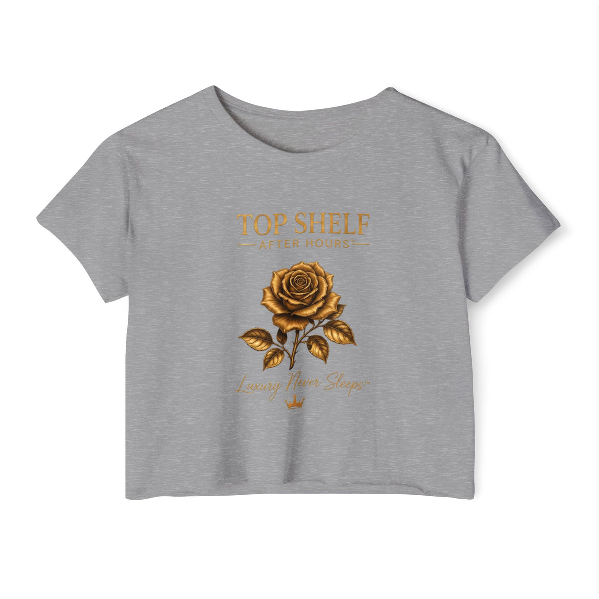 Top Shelf After Hours Rose Crop Top — Women’s Festival Graphic Tee