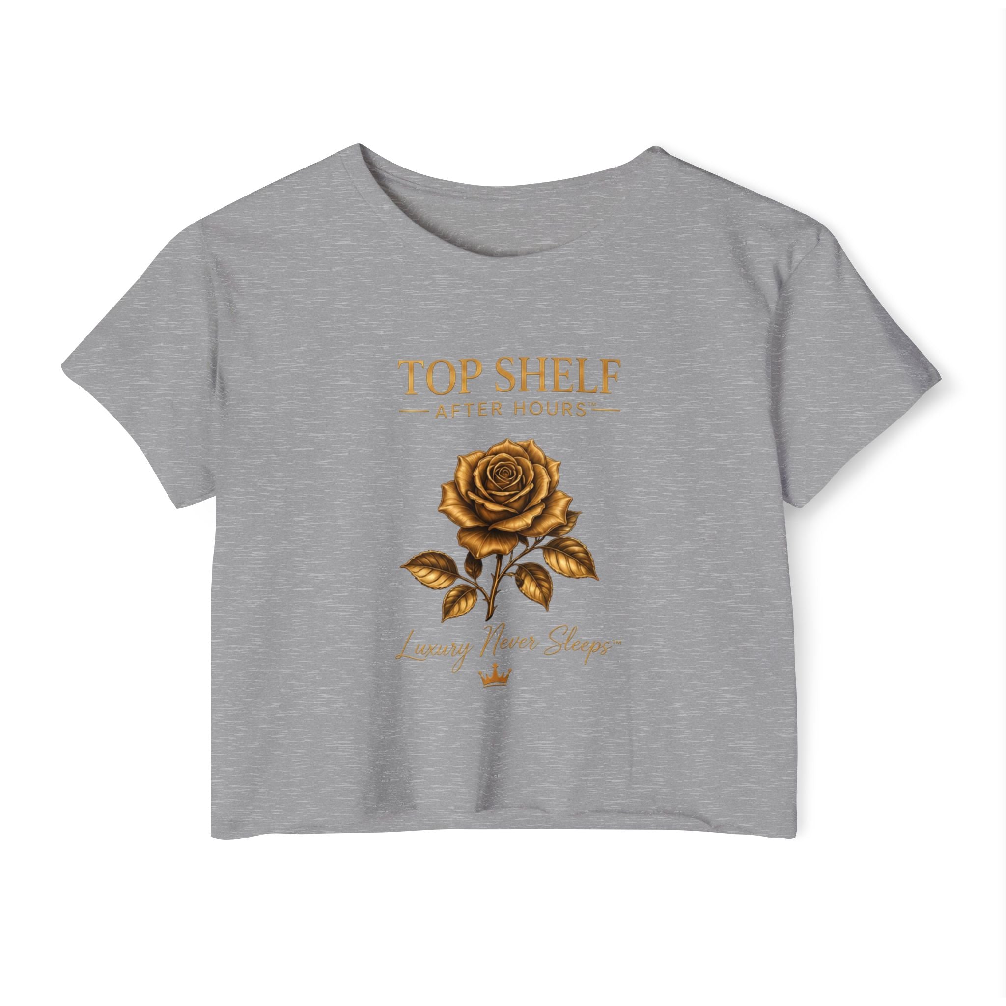 Top Shelf After Hours Rose Crop Top — Women’s Festival Graphic Tee