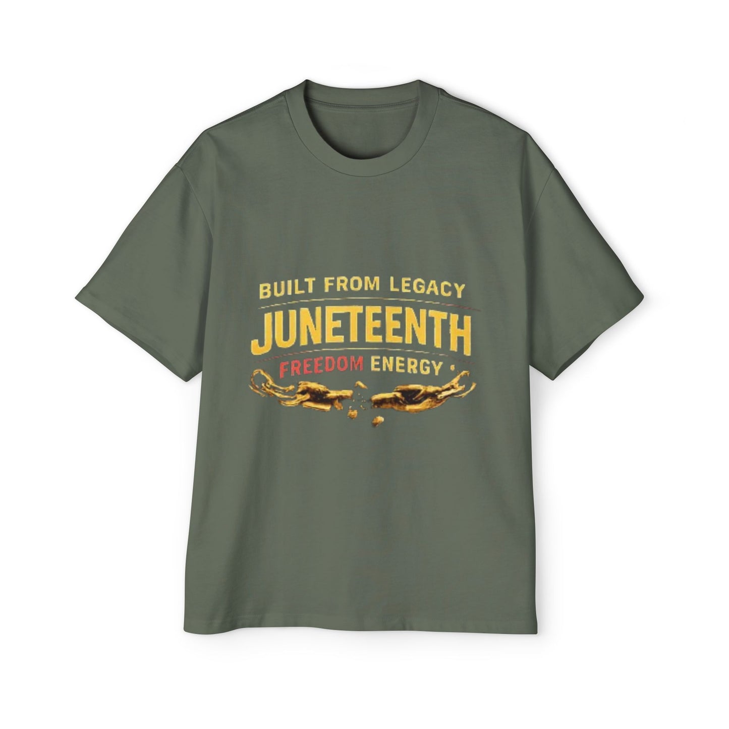 Juneteenth Freedom Energy T-Shirt — "Built From Legacy" Mens Oversized Tee