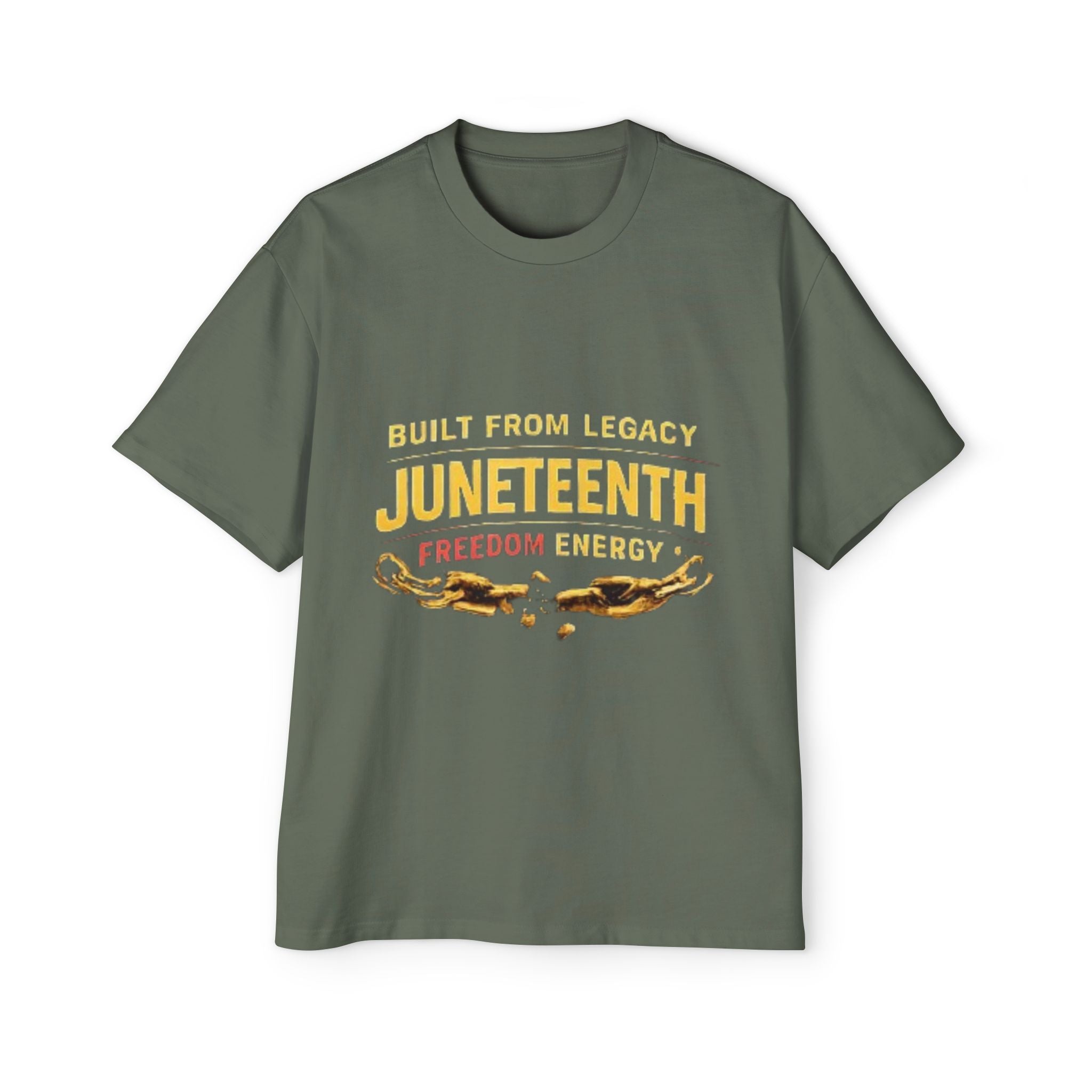 Juneteenth Freedom Energy T-Shirt — "Built From Legacy" Mens Oversized Tee