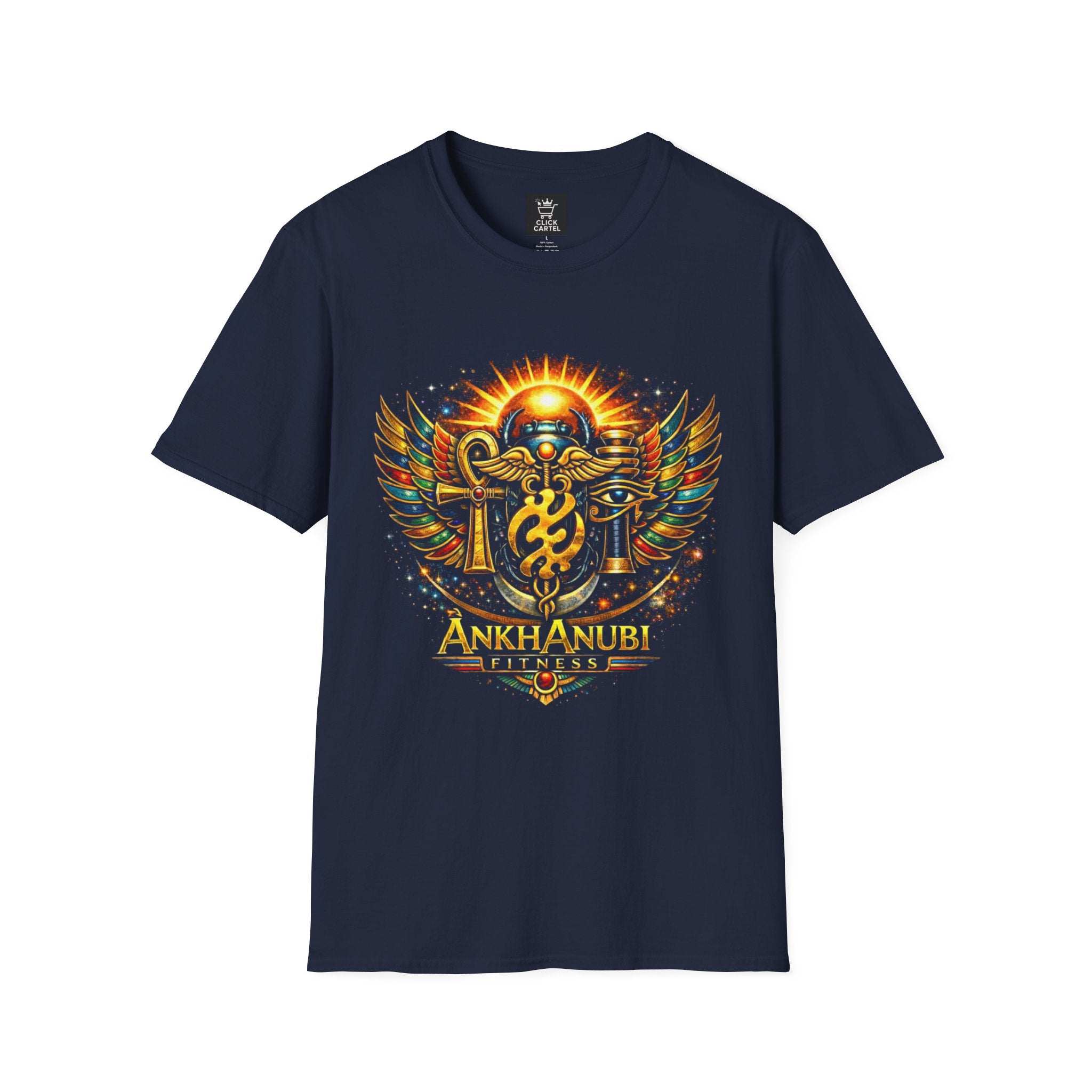 Ankh Anubis Egyptian Sun Winged Symbol T-Shirt