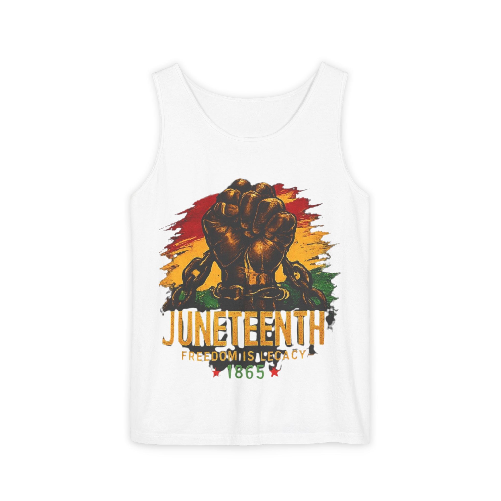 Juneteenth Freedom Fist Tank Top — Juneteenth 1865 Celebration Shirt