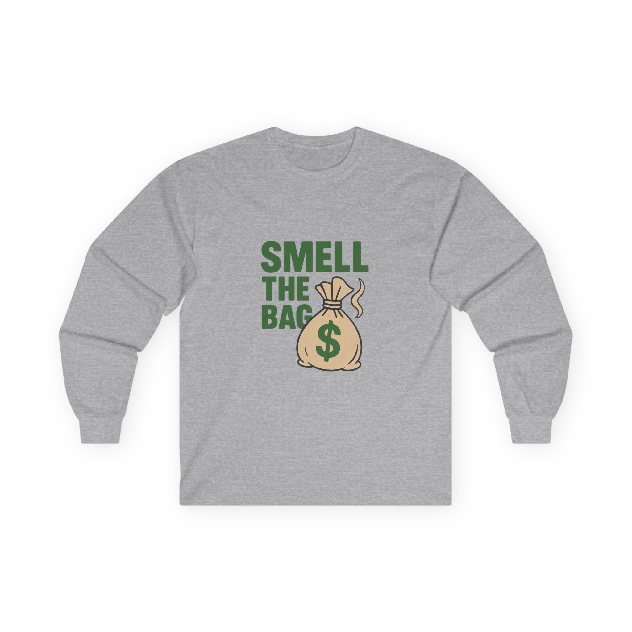 Funny Money-Themed Unisex Long Sleeve Tee - Perfect for Gifting, Birthday Celebrations, Humor, Casual Wear, Gift for Him and Her