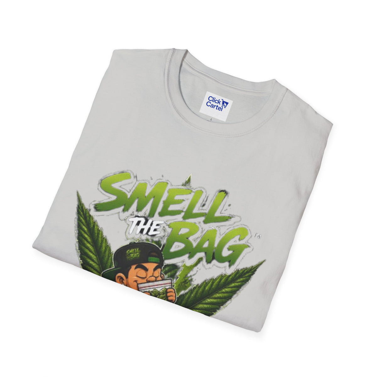Smell the Bag | Cannabis Leaf & Stoner Toon Tee
