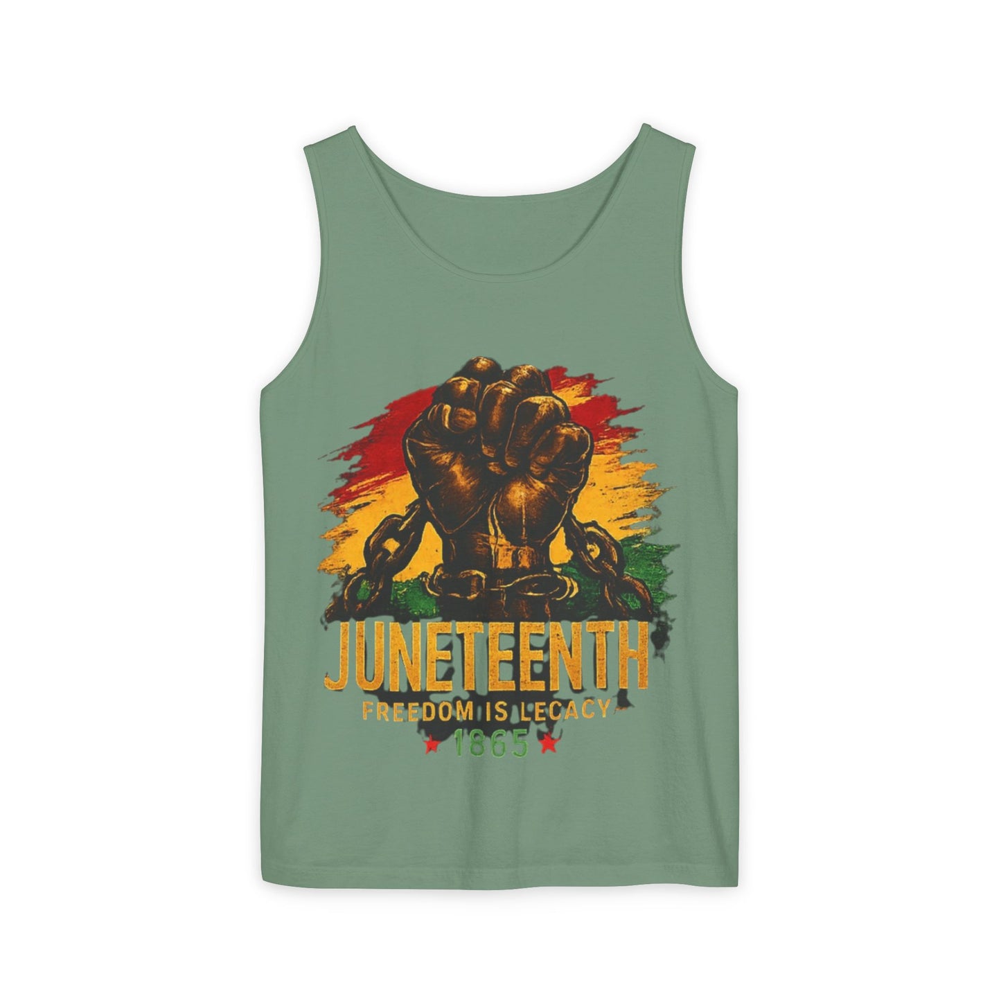 Juneteenth Freedom Fist Tank Top — Juneteenth 1865 Celebration Shirt