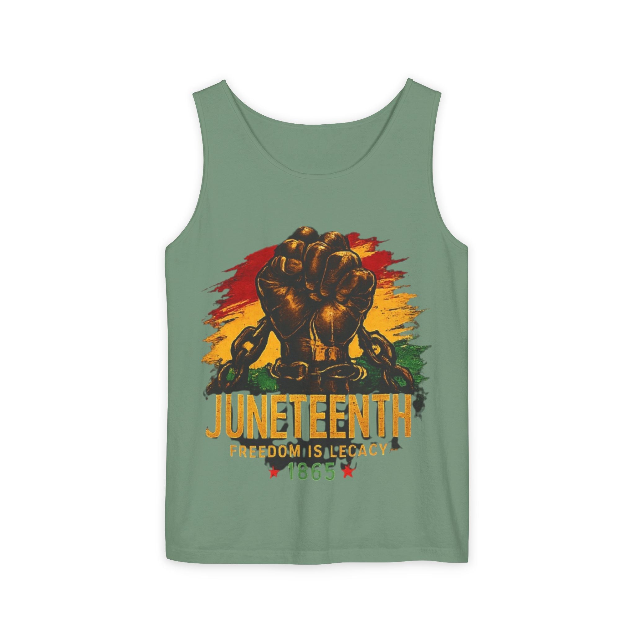 Juneteenth Freedom Fist Tank Top — Juneteenth 1865 Celebration Shirt