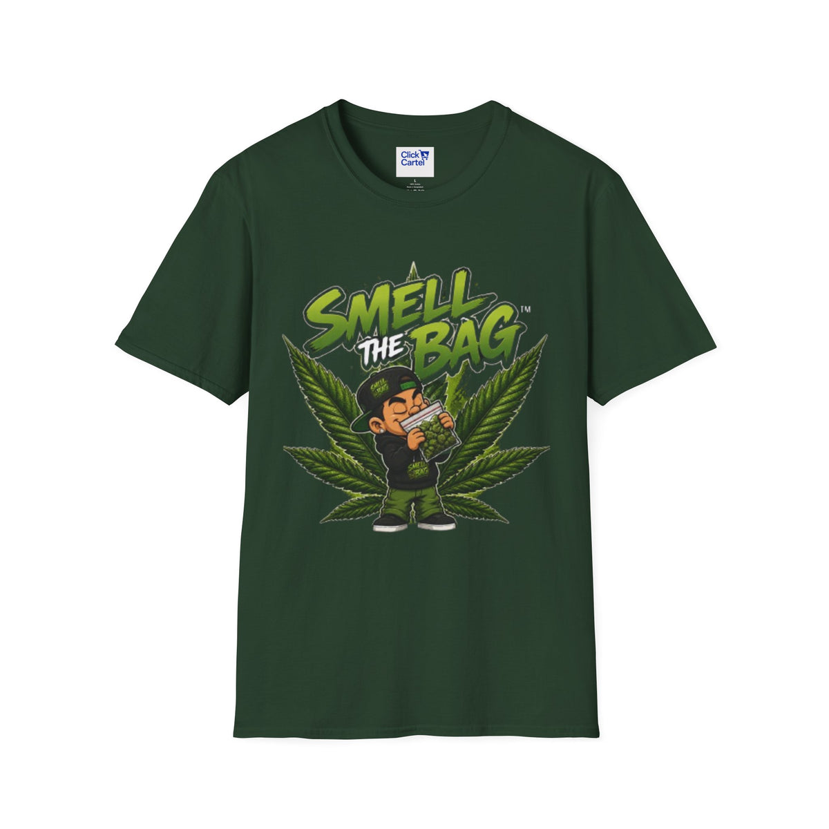 Smell the Bag | Cannabis Leaf & Stoner Toon Tee
