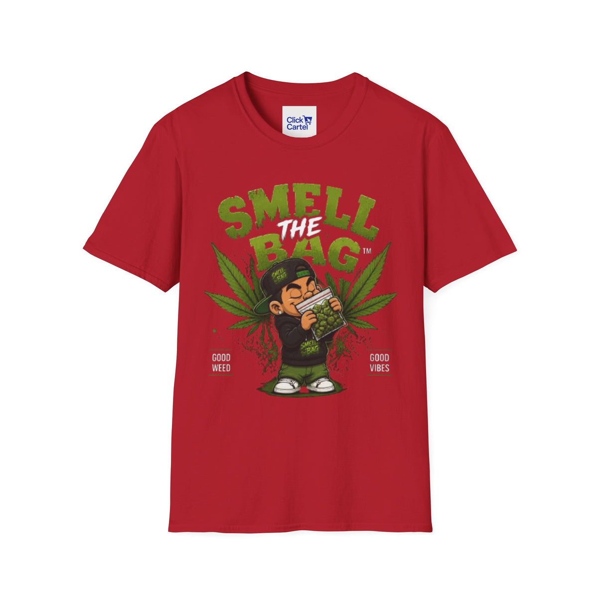 Smell The Bag T-Shirt – Funny Stoner Toon Graphic Tee