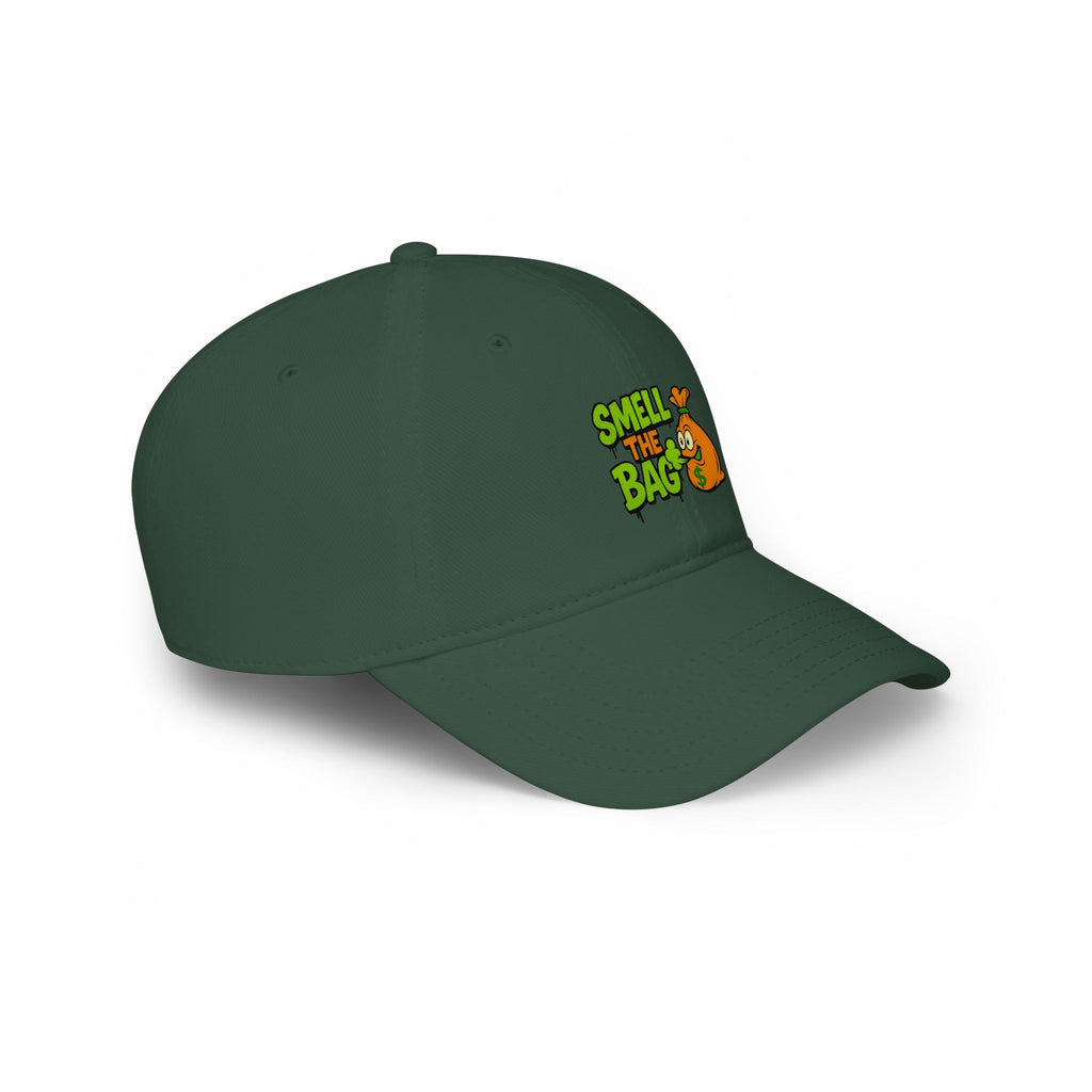 Smell The Bag Baseball Cap — Funny Retro Orange Graphic Hat