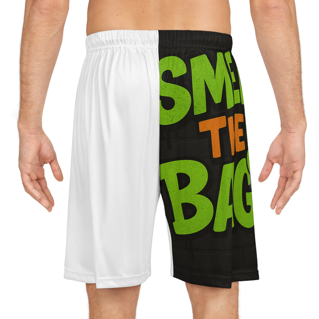 Basketball Shorts — "Smell the Bag" Money Sack Graphic